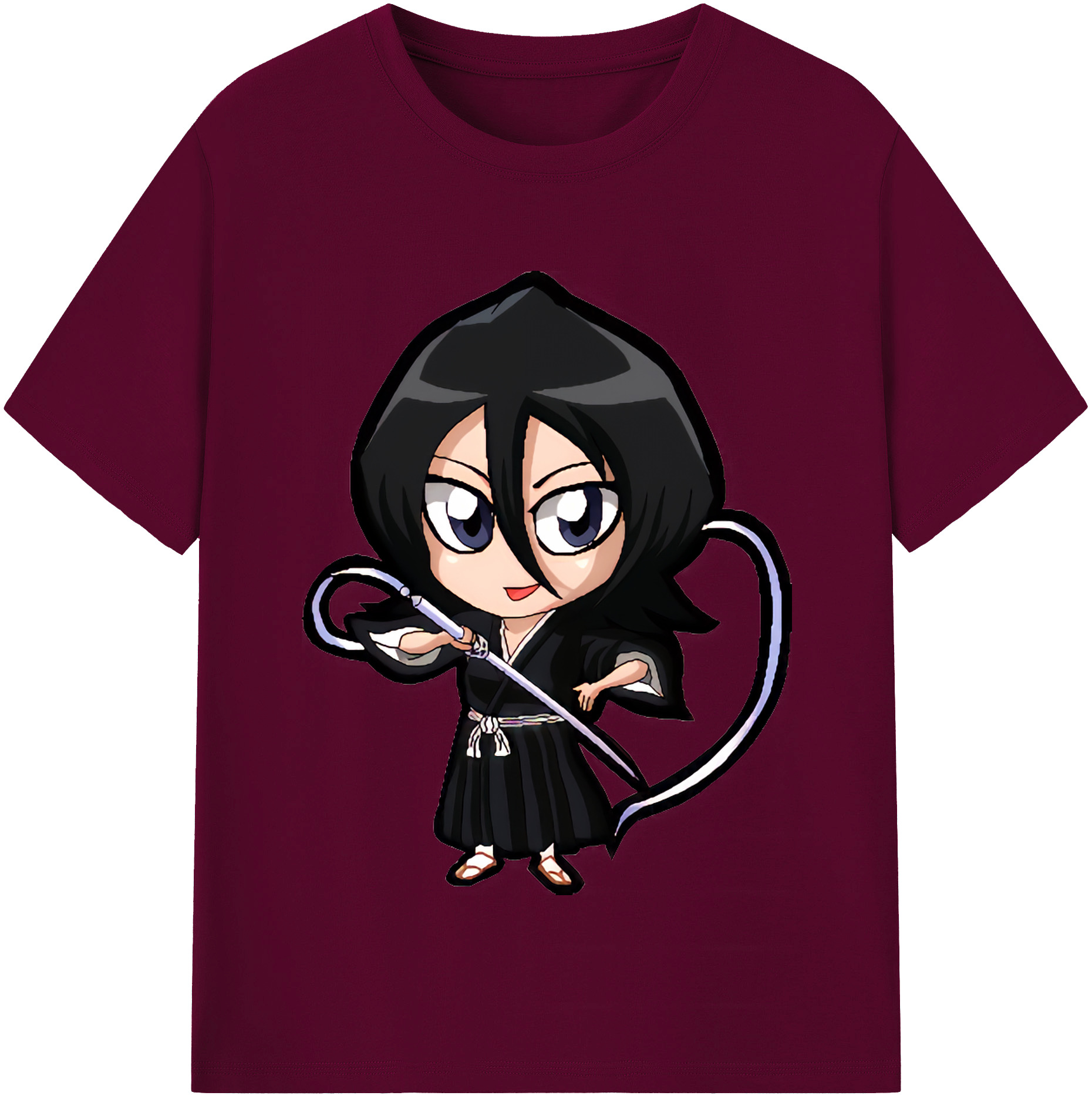 （画像用） ブリーチ 朽木ルキア BLEACH Kuchiki Rukia レディースカジュアルプリントTシャツ（綿100％）